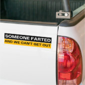 Iemand heeft een grappige bumper geschoren bumpersticker (Op Truck)