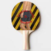 Iemand heeft een het Overspannen (de Versie van de Tafeltennisbatje (Achterkant)