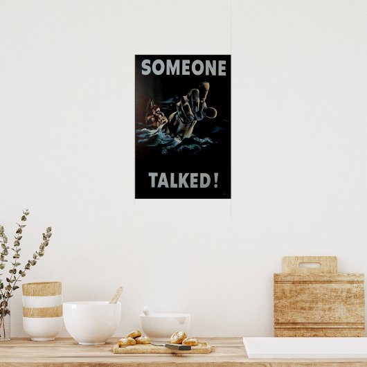 Iemand heeft gesproken poster (Keuken)