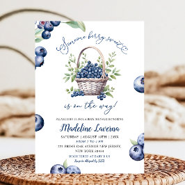 Iemand heel zoete bosbes baby shower kaart