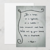 Iemand helpen - Wenskaart Rumi Feestdagenkaart (Voorkant / Achterkant)