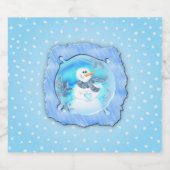 Iemand houdt van je emotionele Snowman Likeurfles Etiket (Enkel label)