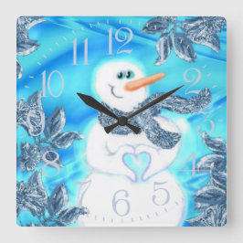 Iemand houdt van je emotionele Snowman Wall klok