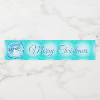 Iemand houdt van je emotionele Snowman Waterfles Etiket