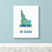 Iemand houdt van mij in Idaho Canvas (Insitu (Houten vloer))
