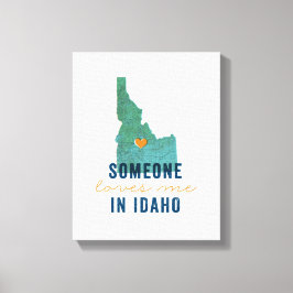 Iemand houdt van mij in Idaho Canvas