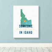 Iemand houdt van mij in Idaho Canvas Afdruk (Insitu (Houten vloer))