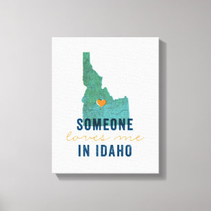 Iemand houdt van mij in Idaho Canvas Afdruk