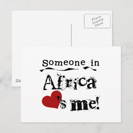 Iemand in Afrika houdt van mij Briefkaart (Voorkant / Achterkant)