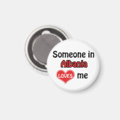 Iemand in Albanië houdt van mij Magneet (Voorkant / Achterkant)