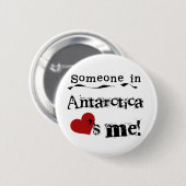 Iemand in Antarctica houdt van me Ronde Button 5,7 Cm (Voorkant /achterkant)