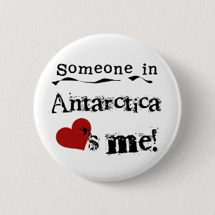 Iemand in Antarctica houdt van me Ronde Button 5,7 Cm