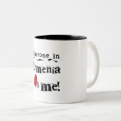 Iemand in Armenië houdt van mij Tweekleurige Koffiemok (Voorkant rechts)