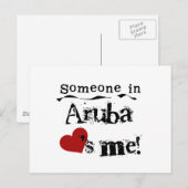 Iemand in Aruba houdt van mij Briefkaart (Voorkant / Achterkant)