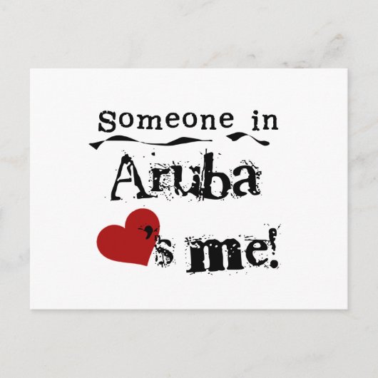 Iemand in Aruba houdt van mij Briefkaart (Voorkant)