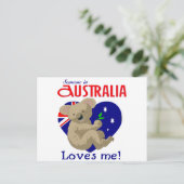 Iemand in Australië houdt van me Koala Briefkaart (Staand voorkant)