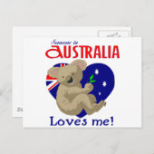 Iemand in Australië houdt van me Koala Briefkaart (Voorkant / Achterkant)