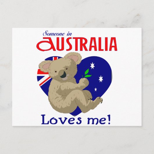 Iemand in Australië houdt van me Koala Briefkaart (Voorkant)