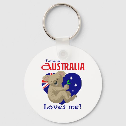 Iemand in Australië houdt van me Koala Sleutelhanger (Voorkant)