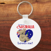 Iemand in Australië houdt van me Koala Sleutelhanger (Voorkant)