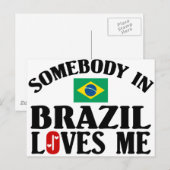 Iemand in Brazilië houdt van mij Briefkaart (Voorkant / Achterkant)