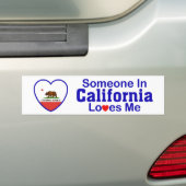 Iemand in Californië houdt van mij Bumpersticker (Op auto)