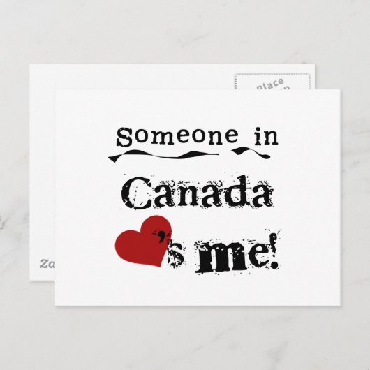 Iemand in Canada houdt van mij Briefkaart (Voorkant / Achterkant)