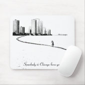 Iemand in Chicago houdt van je Mousepad Muismat (Met muis)