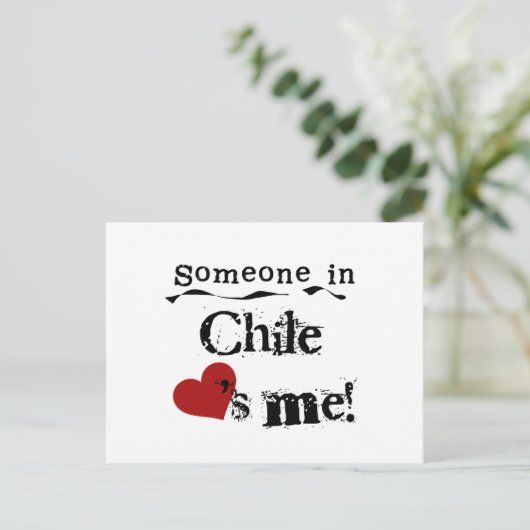 Iemand in Chili houdt van mij Briefkaart (Staand voorkant)