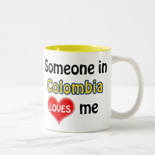 Iemand in Colombia houdt van mij Tweekleurige Koffiemok