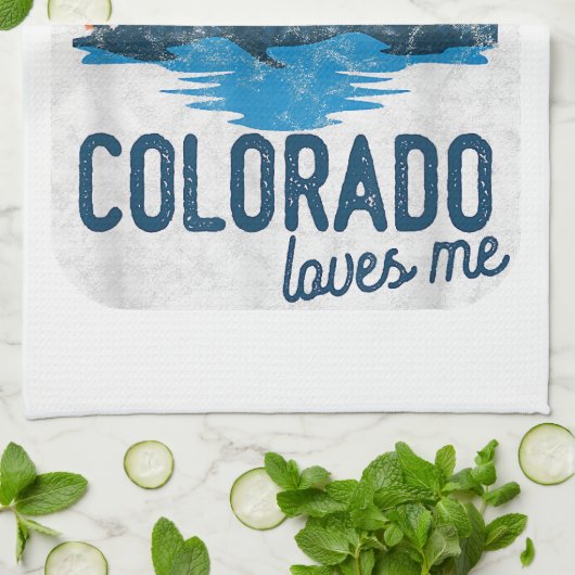 Iemand in Colorado houdt van mij Theedoek (Gevouwen)