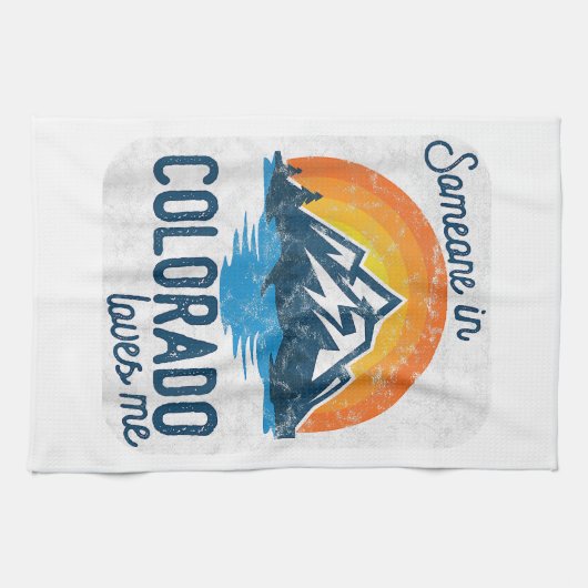 Iemand in Colorado houdt van mij Theedoek (Horizontaal)