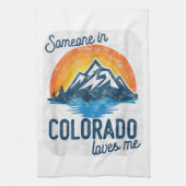 Iemand in Colorado houdt van mij Theedoek (Verticaal)