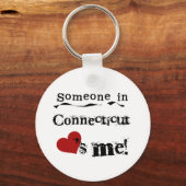 Iemand in Connecticut houdt van mij Sleutelhanger (Voorkant)