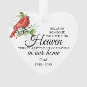 Iemand in de hemel Cardinaal Greenery Foto Acryly Ornament (voorkant)