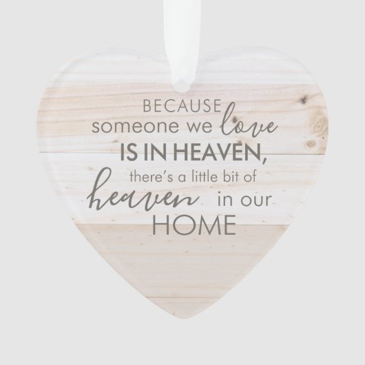 Iemand in de hemel met acrylhartversiering ornament (voorkant)