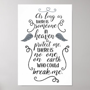 Iemand in de hemel om me Inspirerend te beschermen Poster