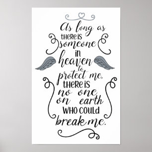 Iemand in de hemel om me te beschermen Inspirerend Poster