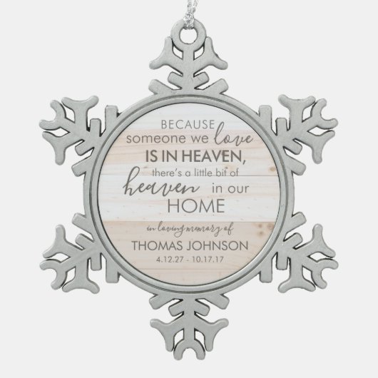 Iemand in de hemel snowflake Ornament (Voorkant)