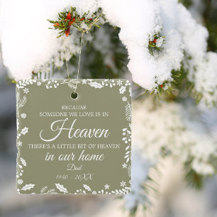 Iemand in de hemel Wintergroen Foto Metalen Ornament