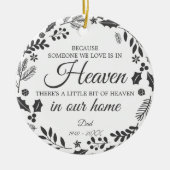 Iemand in de Hemelse Winter Foliage Wreatfoto Keramisch Ornament (Voorkant)