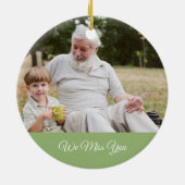 Iemand in de Hemelse Winter Foliage Wreatfoto Keramisch Ornament (Achterkant)