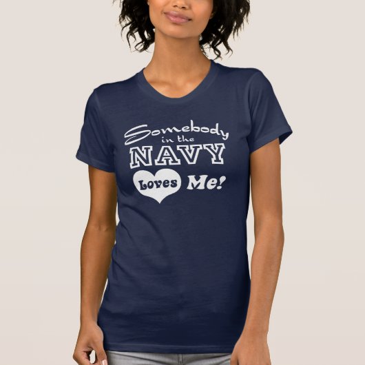 Iemand in de marine houdt van mij t-shirt (Voorkant)