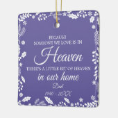 Iemand in de winter Greenery Foto Keramisch Ornament (Links)