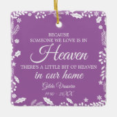 Iemand in de winter Greenery Foto Paars Keramisch Ornament (Voorkant)