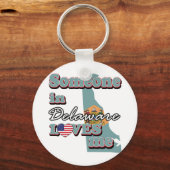 Iemand in Delaware houdt van me Sleutelhanger (Voorkant)