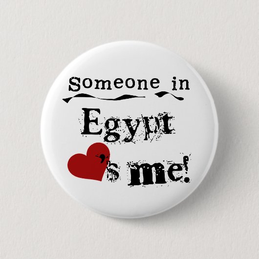 Iemand in Egypte houdt van mij Ronde Button 5,7 Cm (Voorkant)