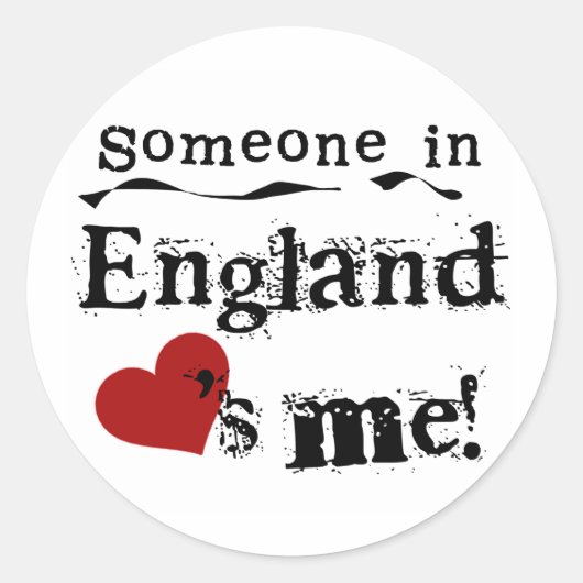 Iemand in Engeland houdt van mij Ronde Sticker (Voorkant)