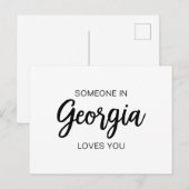 Iemand in Georgia houdt van je. Briefkaart (Voorkant / Achterkant)
