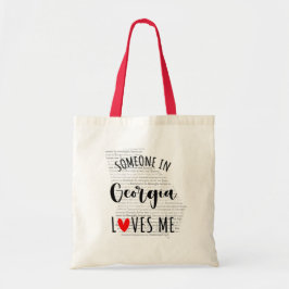 Iemand in Georgia houdt van je eigen naam Tote Bag